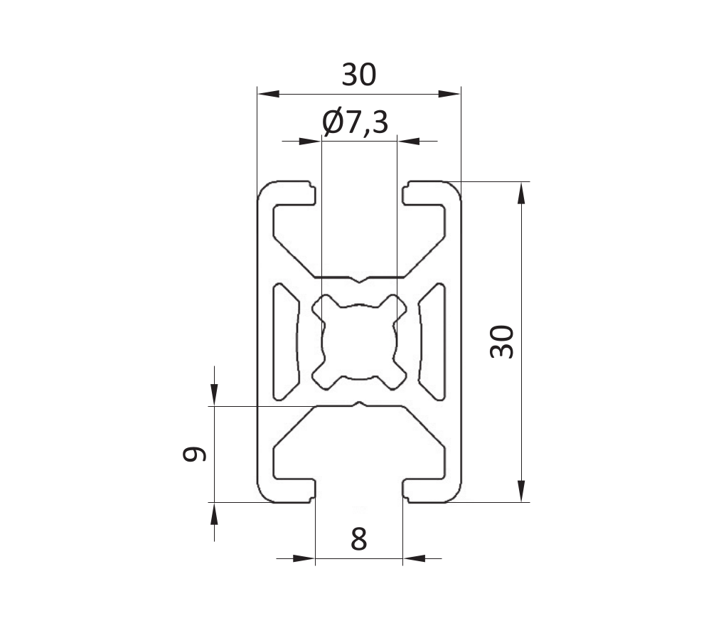 Profil aluminiowy 19x30 [8]